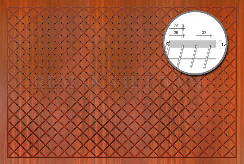 Gỗ tiêu âm rãnh vuông Remak® Groove 0