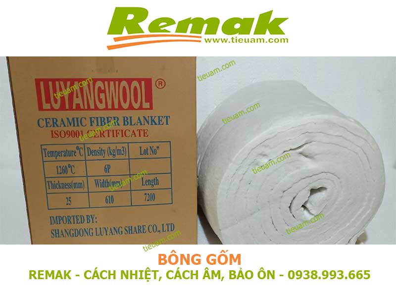 Bông gốm - Remak chuyên vật liệu cách âm, tiêu âm, cách nhiệt, chống cháy, bảo ôn